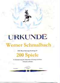 200 Spiel f�r den Verein