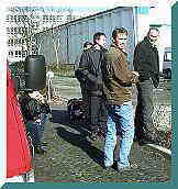 vor der Umkleidehalle