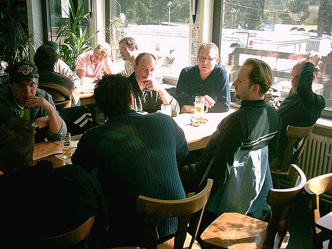 aber vorher noch Steaks mit Pommes